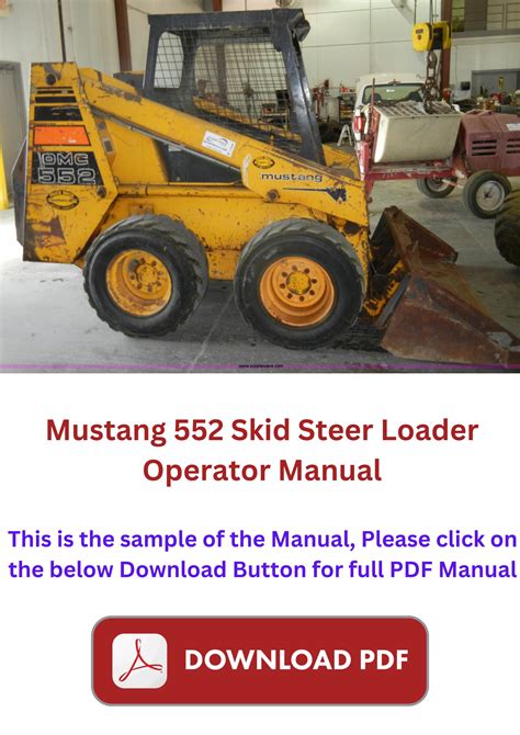 mustang 552 skid steer length|manitou skid steer specs.